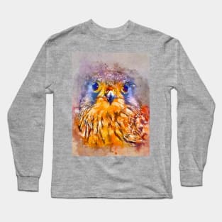 Watercolor Kestrel Long Sleeve T-Shirt